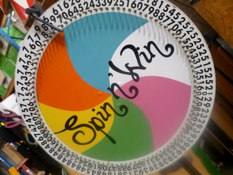Spinning Wheel / Chocolate Wheel for Carnivals and Fundraisers Action Events Amusement Hire